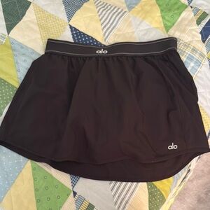 ALO Yoga Black High-Low Skater Skirt